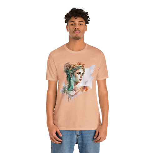 Greecian Goddess in Watercolor - Short Sleeve Tee